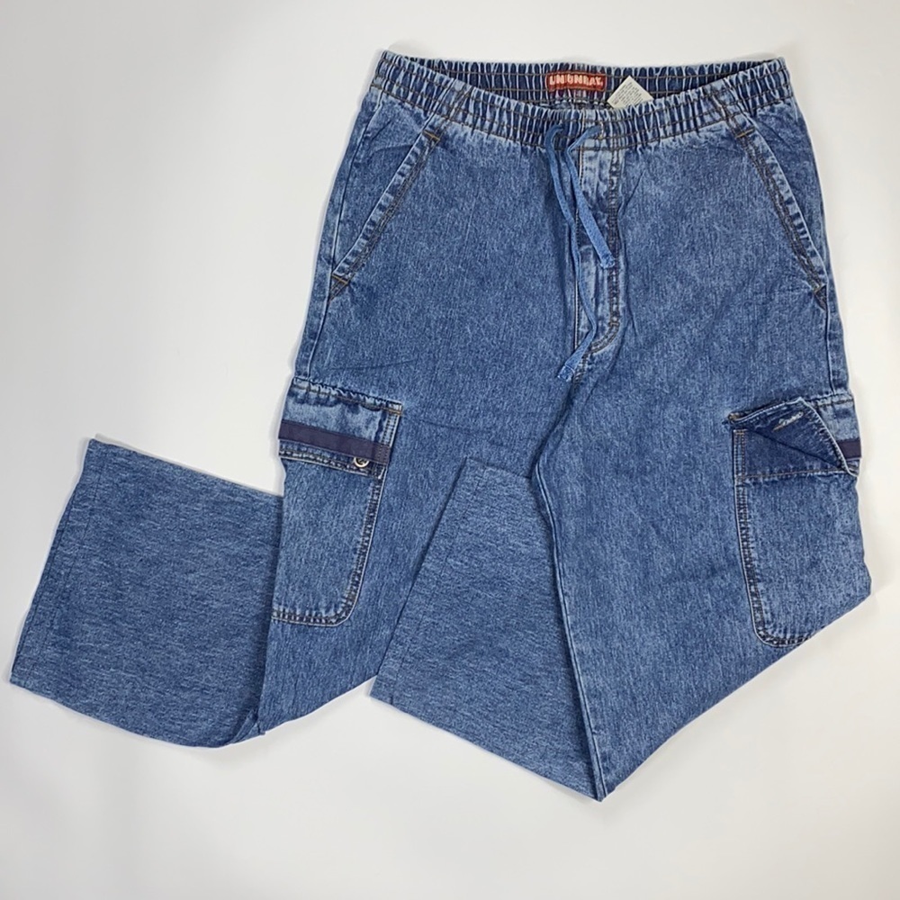 Unionbay Cargo Wide Stretch Waist Jeans Size Medium Y2K